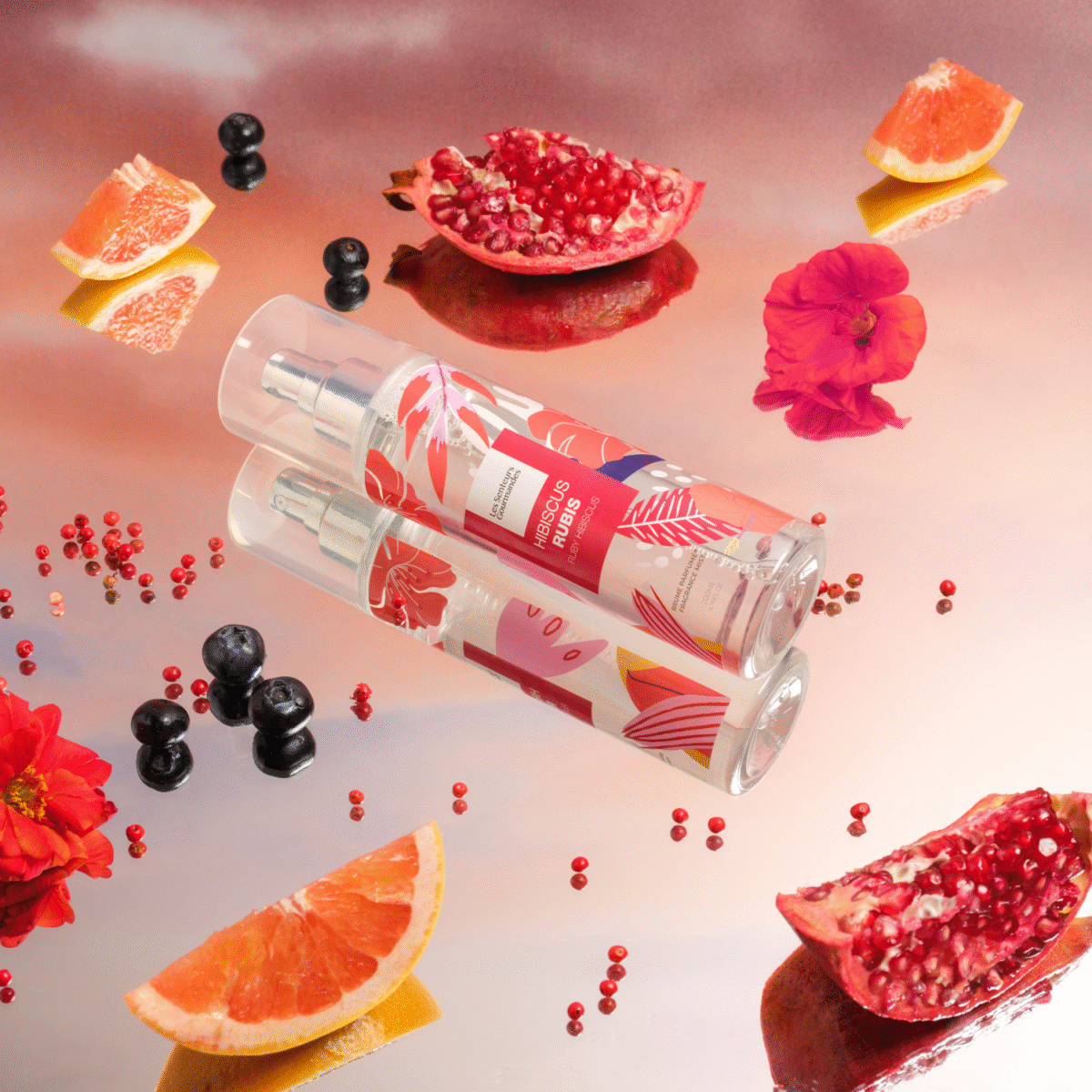 Brume Hibiscus Rubis sans alcool — orchidée rubis et notes florales Les Senteurs Gourmandes