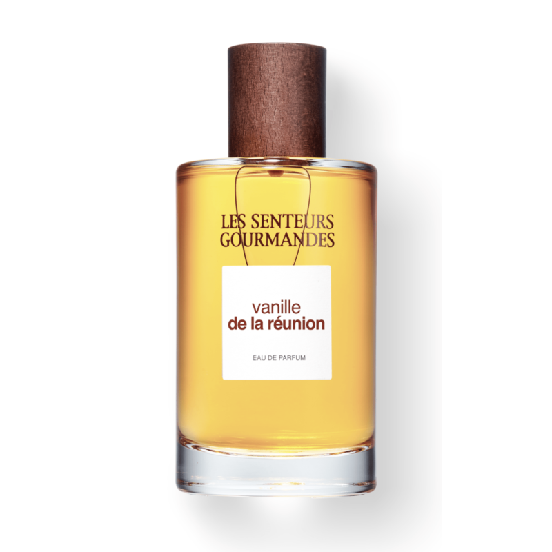 Découvrez Vanille de la Réunion : bergamote et pomme pour une fraîcheur fruitée, cœur d'héliotrope et fleur d'amande pour une douceur florale.