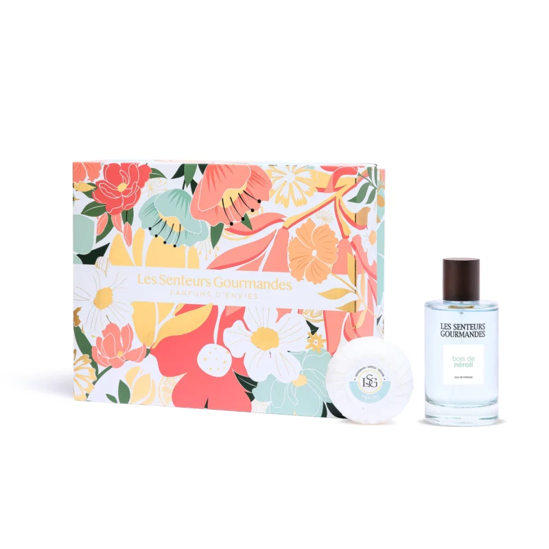 Découvrez notre coffret parfumé BOIS DE NÉROLI, alliant un parfum floral boisé et son savon assorti. Une création délicate qui sublime votre quotidien, idéale pour offrir ou se faire plaisir.