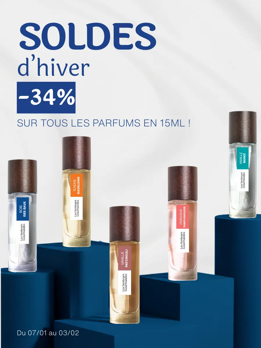 -34% sur tous les parfums en 15ml !