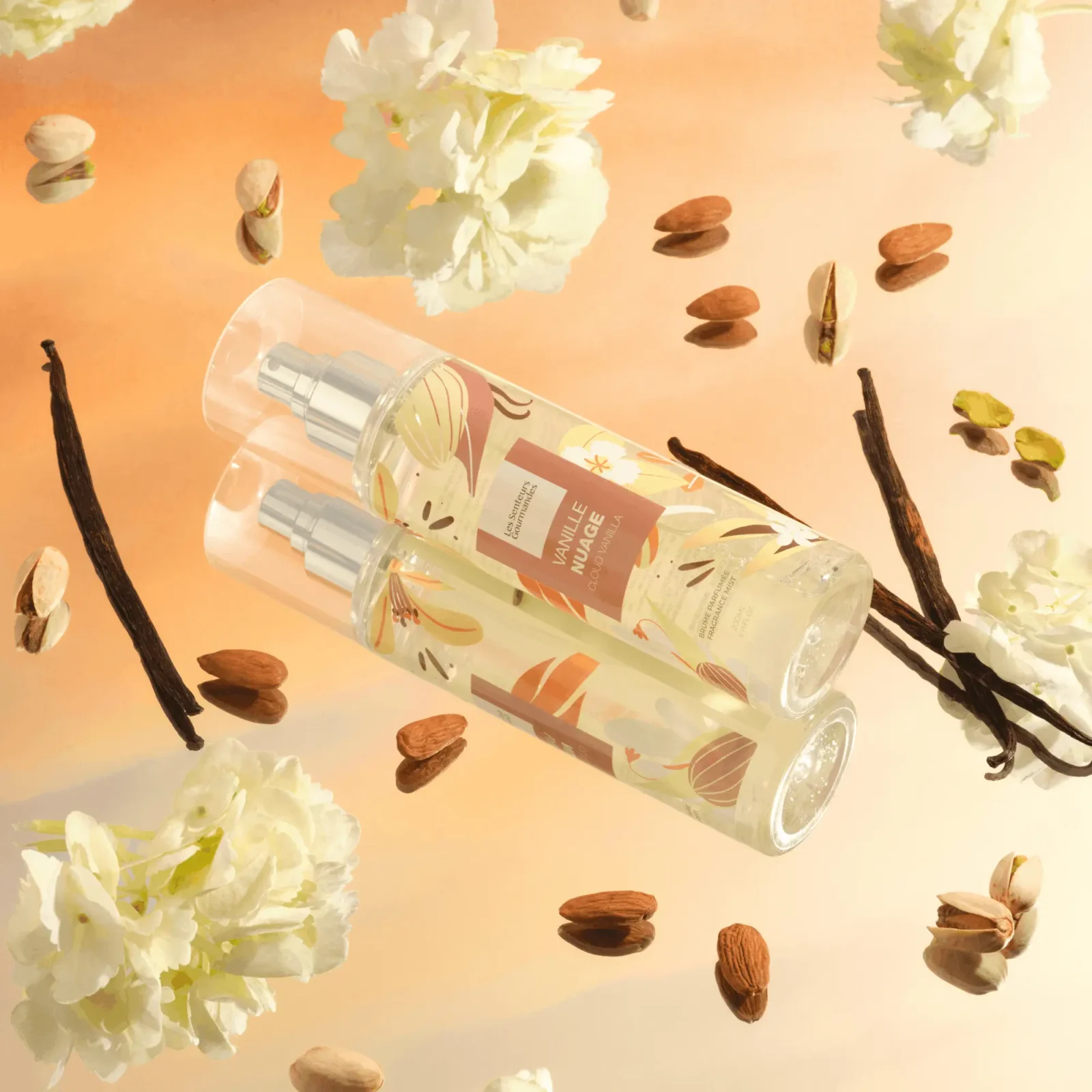 Brume parfumée Vanille Nuage aux notes gourmandes de vanille, pistache et jasmin